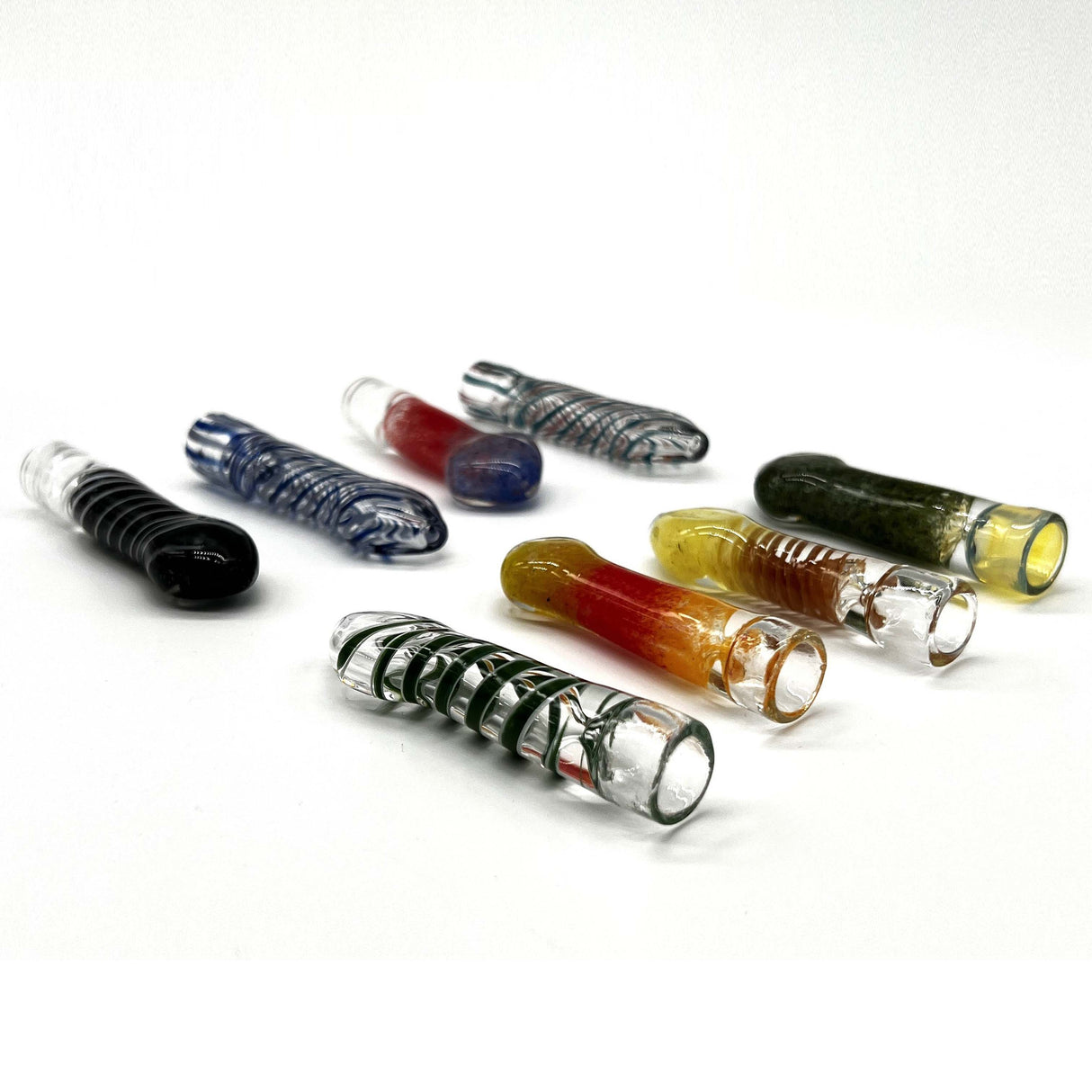 3" Double Glass Bat - Assorted design Glass Pipe NIBO Distribution