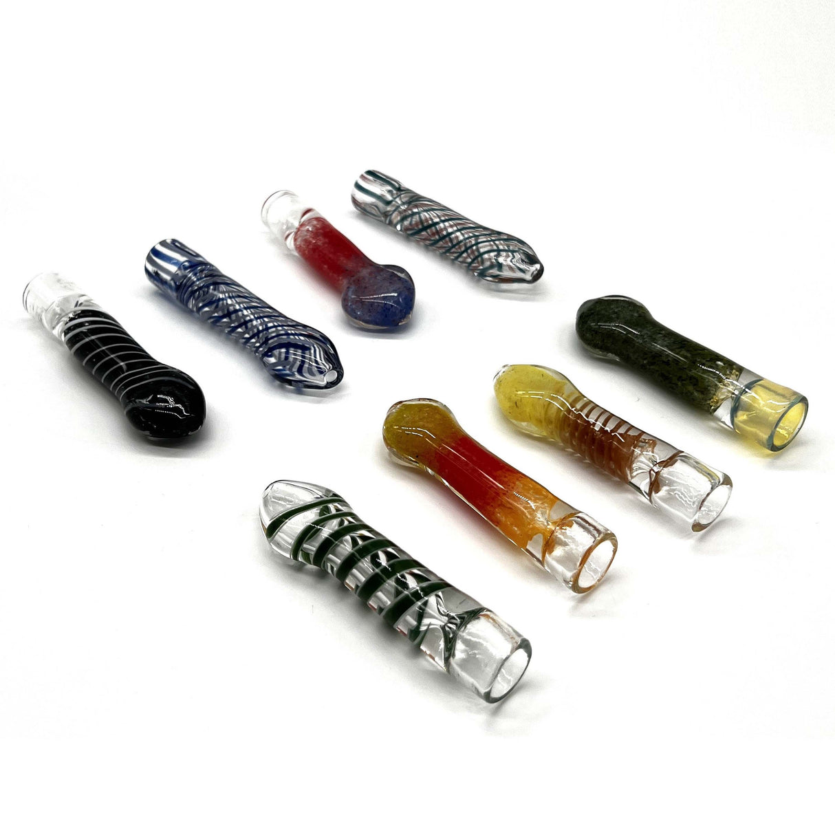 3" Double Glass Bat - Assorted design Glass Pipe NIBO Distribution