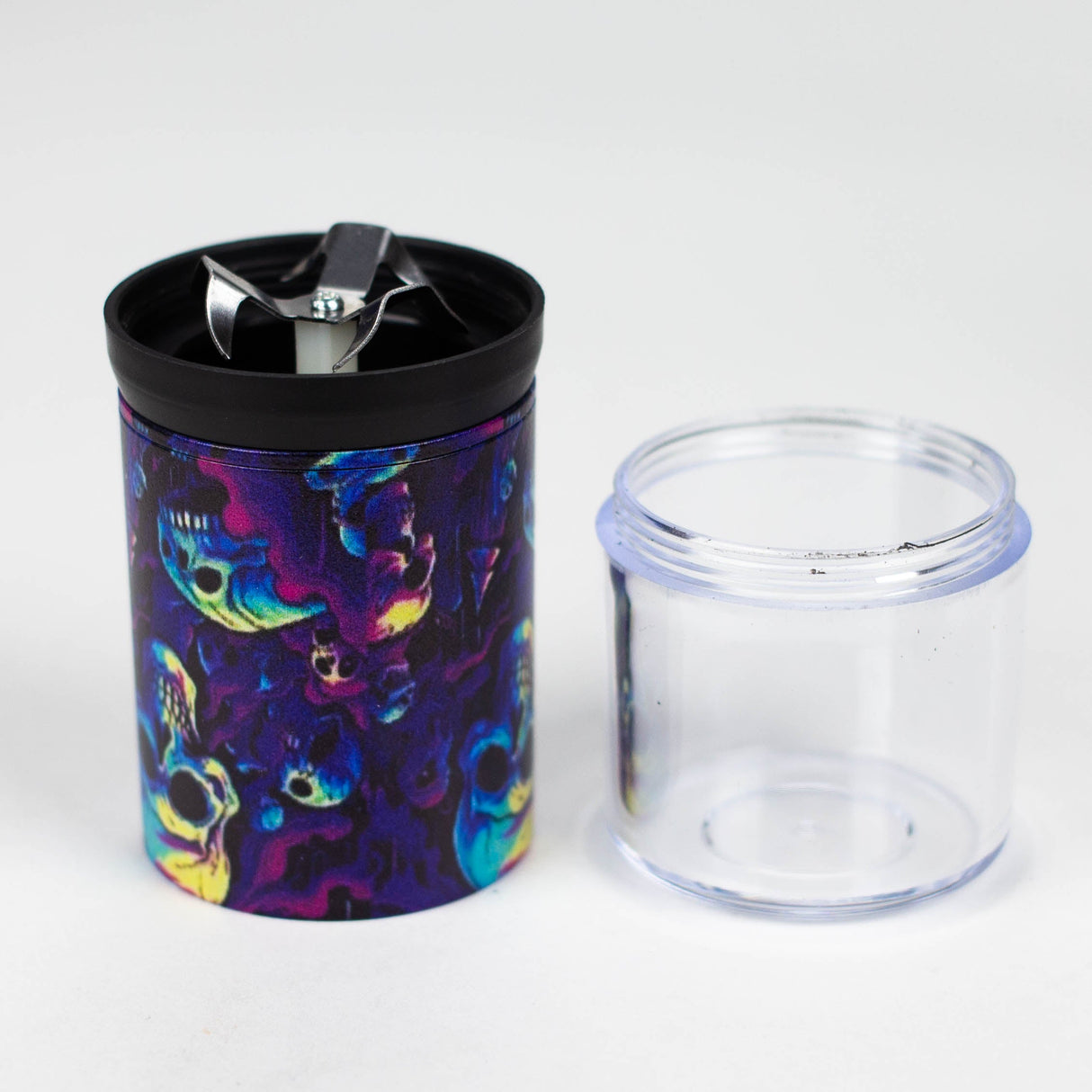 ZLens | Electric Metal Grinder with Sugar Skull Design Assorted Box of 12 Display Pack 777 Smoke