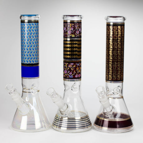 12" Royal Conical assorted design glass bong Glass Bong Bongzie Smokes
