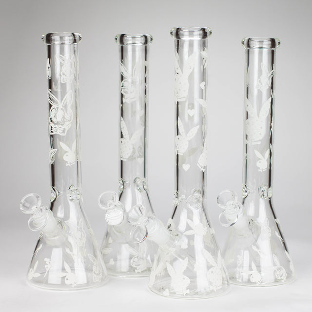 12" 5mm Luxury Design Glow in the Dark Glass Bong Glass Bong Super Supplys Inc