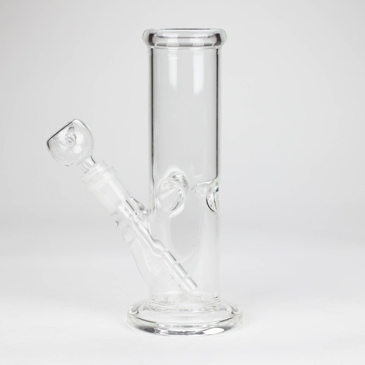 8" clear straight bong Glass Bong Bongzie Smokes