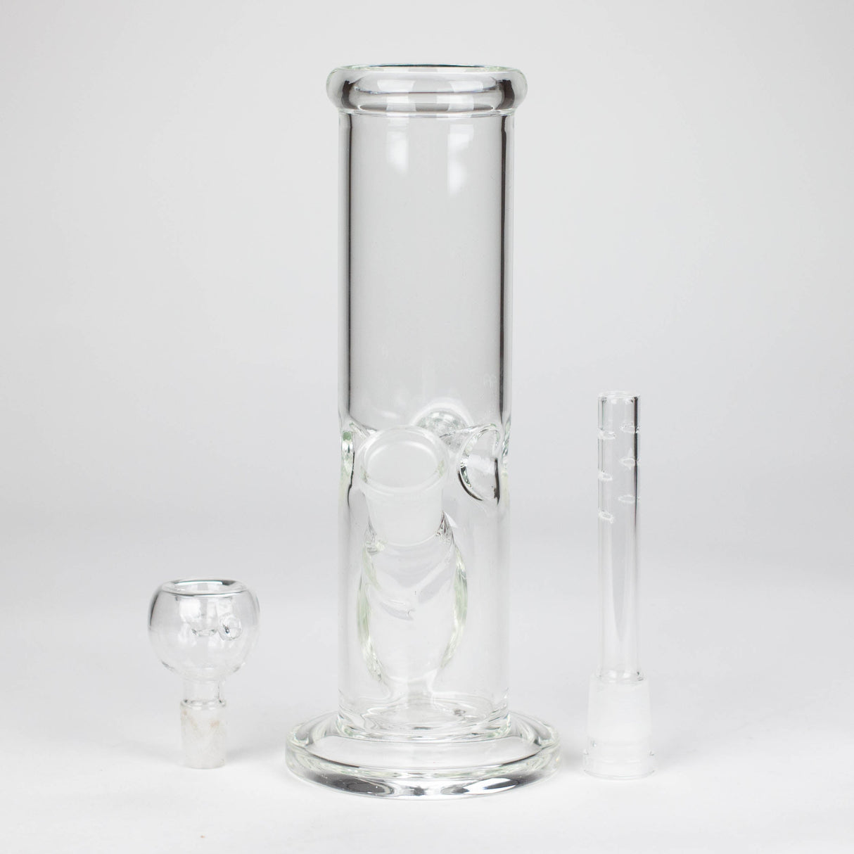 8" clear straight bong Glass Bong Bongzie Smokes