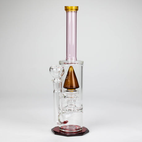 10" diamond cut stemless glass water pipe Glass Bong Bongzie Smokes