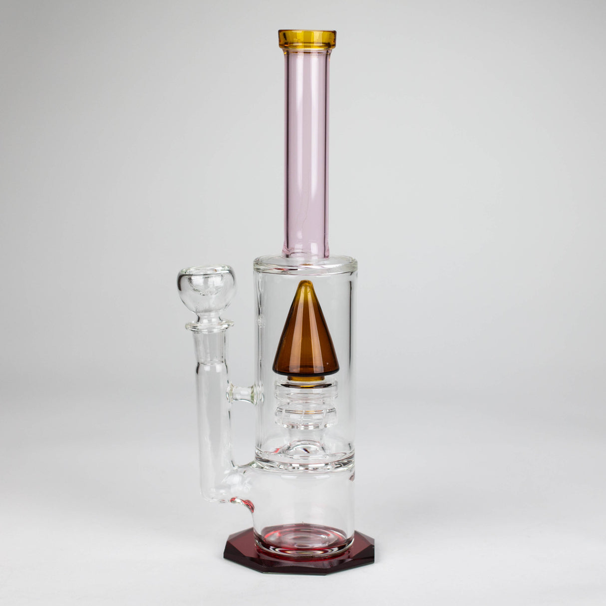 10" diamond cut stemless glass water pipe Glass Bong Bongzie Smokes