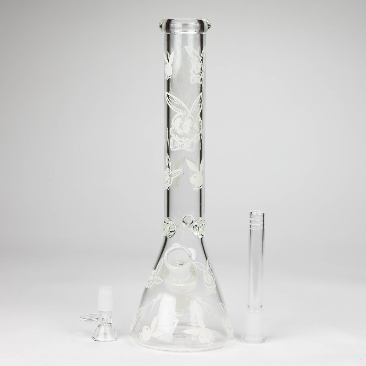 12" 5mm Luxury Design Glow in the Dark Glass Bong Glass Bong Super Supplys Inc