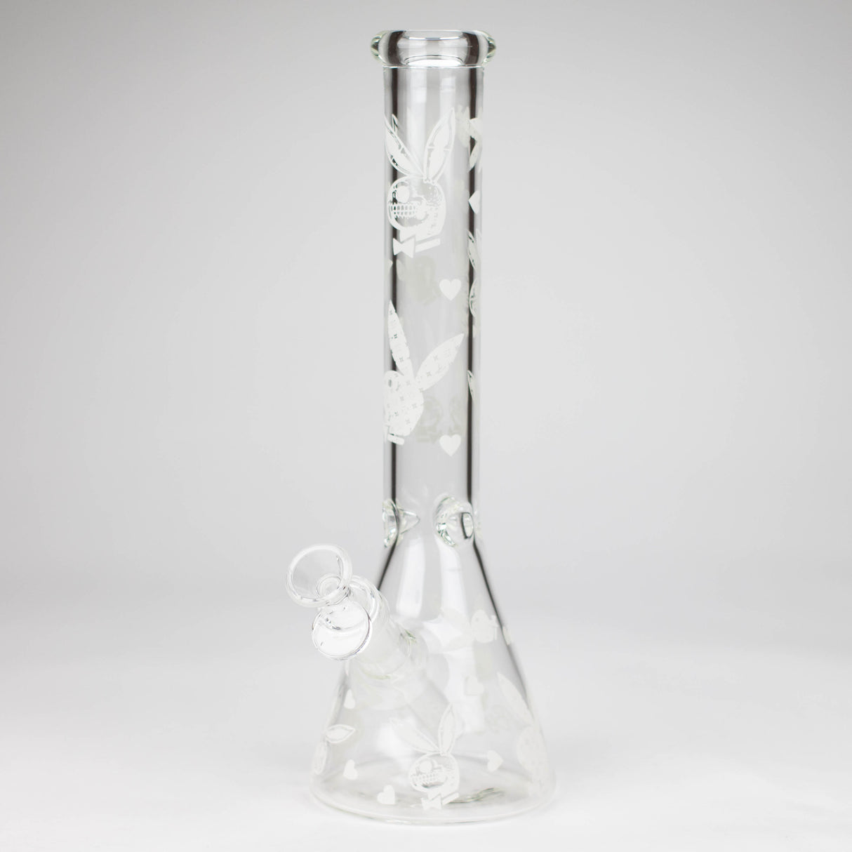 12" 5mm Luxury Design Glow in the Dark Glass Bong Glass Bong Super Supplys Inc Design B