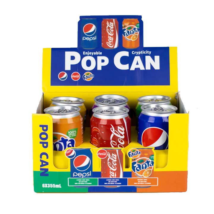 Soda Pop Stash Cans Box Of 6 Case Super Supplys Inc