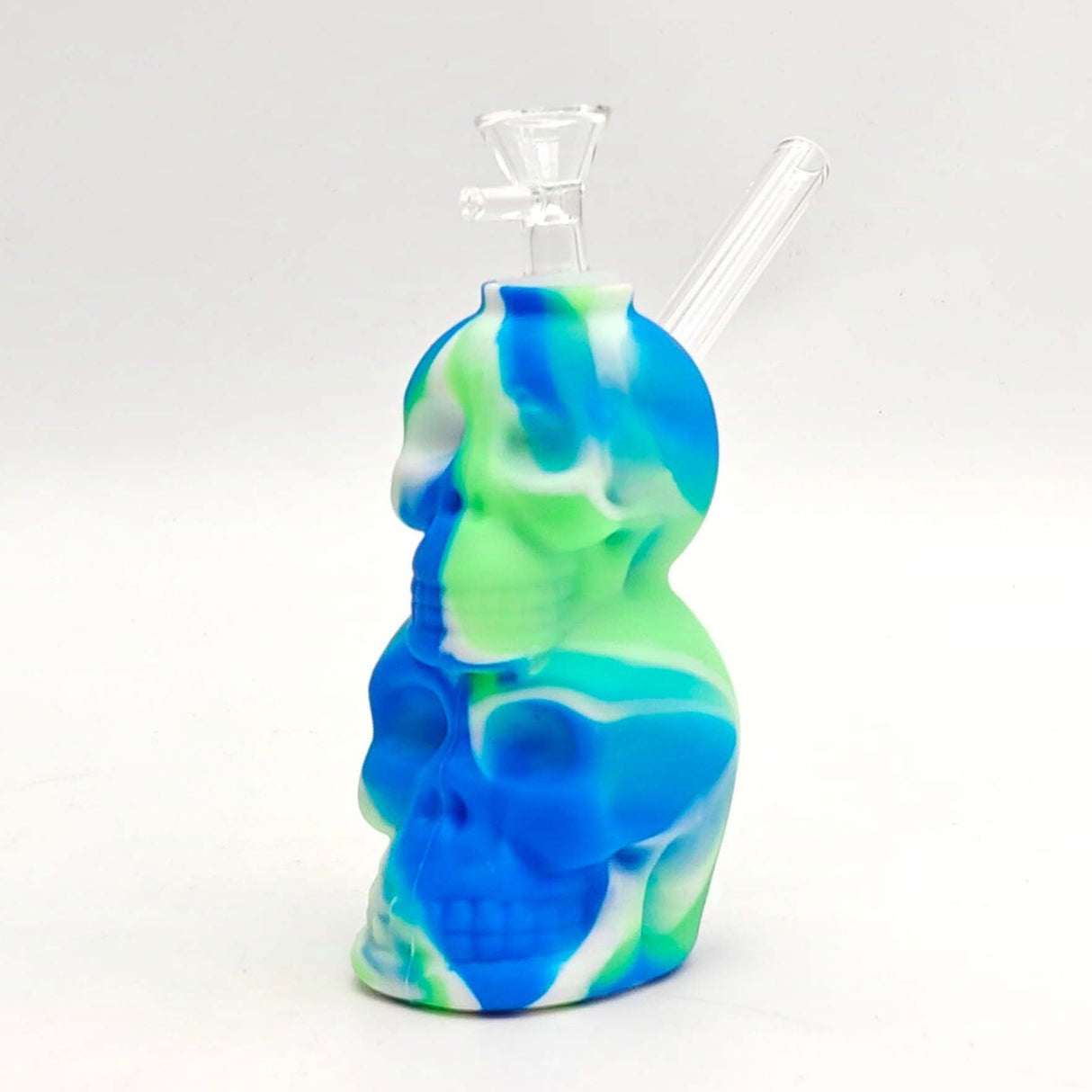 6" Double Skull Silicone Water Pipe Resin · Silicone · Plastic Bong Super Supplys Inc