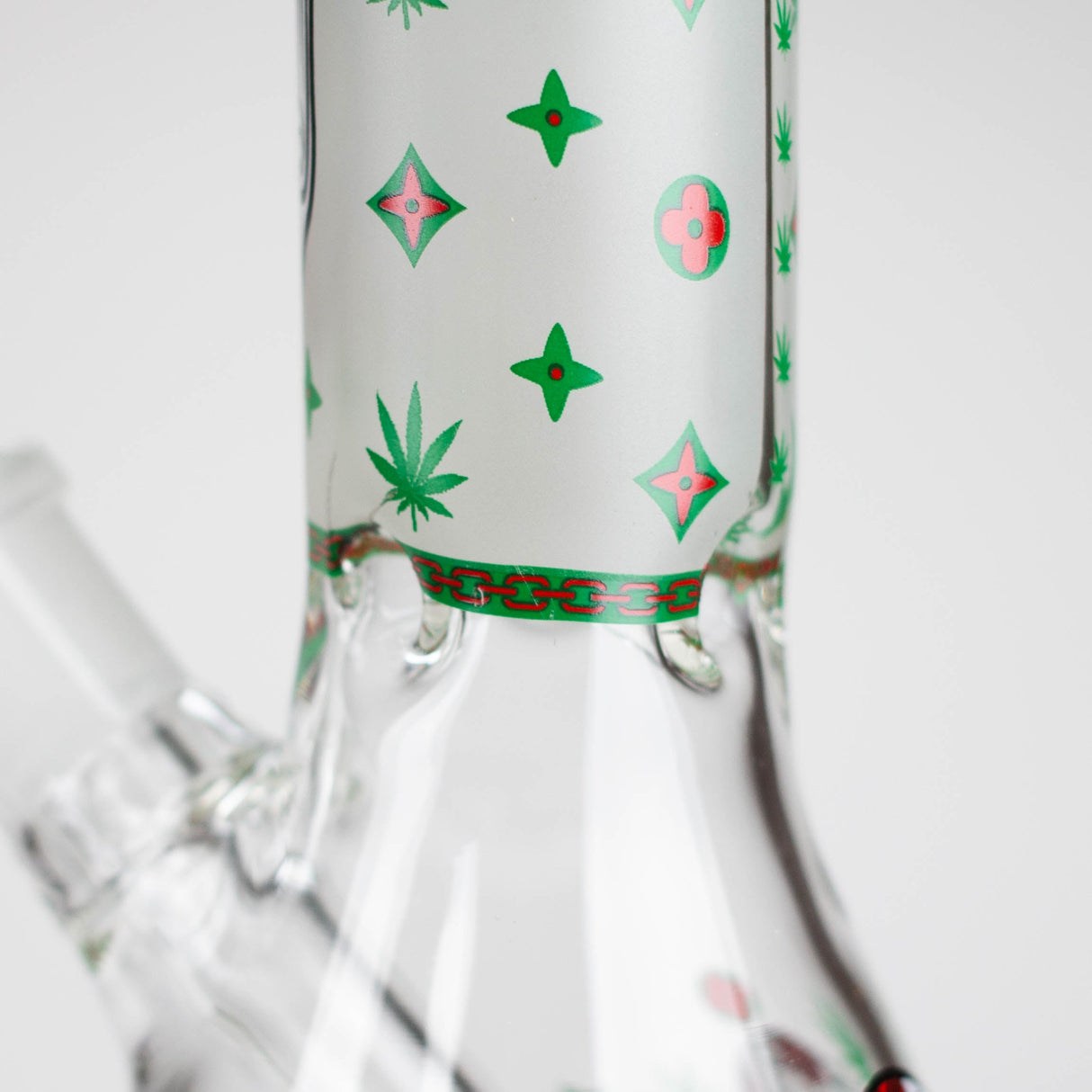 10" Glass Bong With Sugar Skull Design Glass Bong 777 Smoke