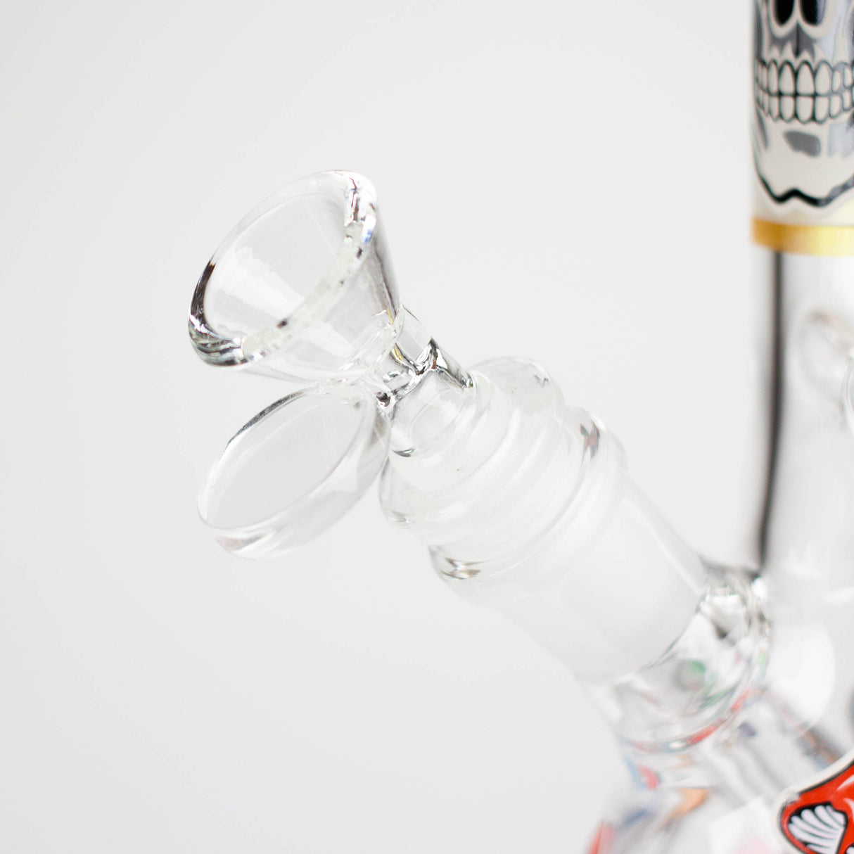 Z10" Glow in the dark Glass Bong With Mushroom Skull Design Glass Bong 777 Smoke