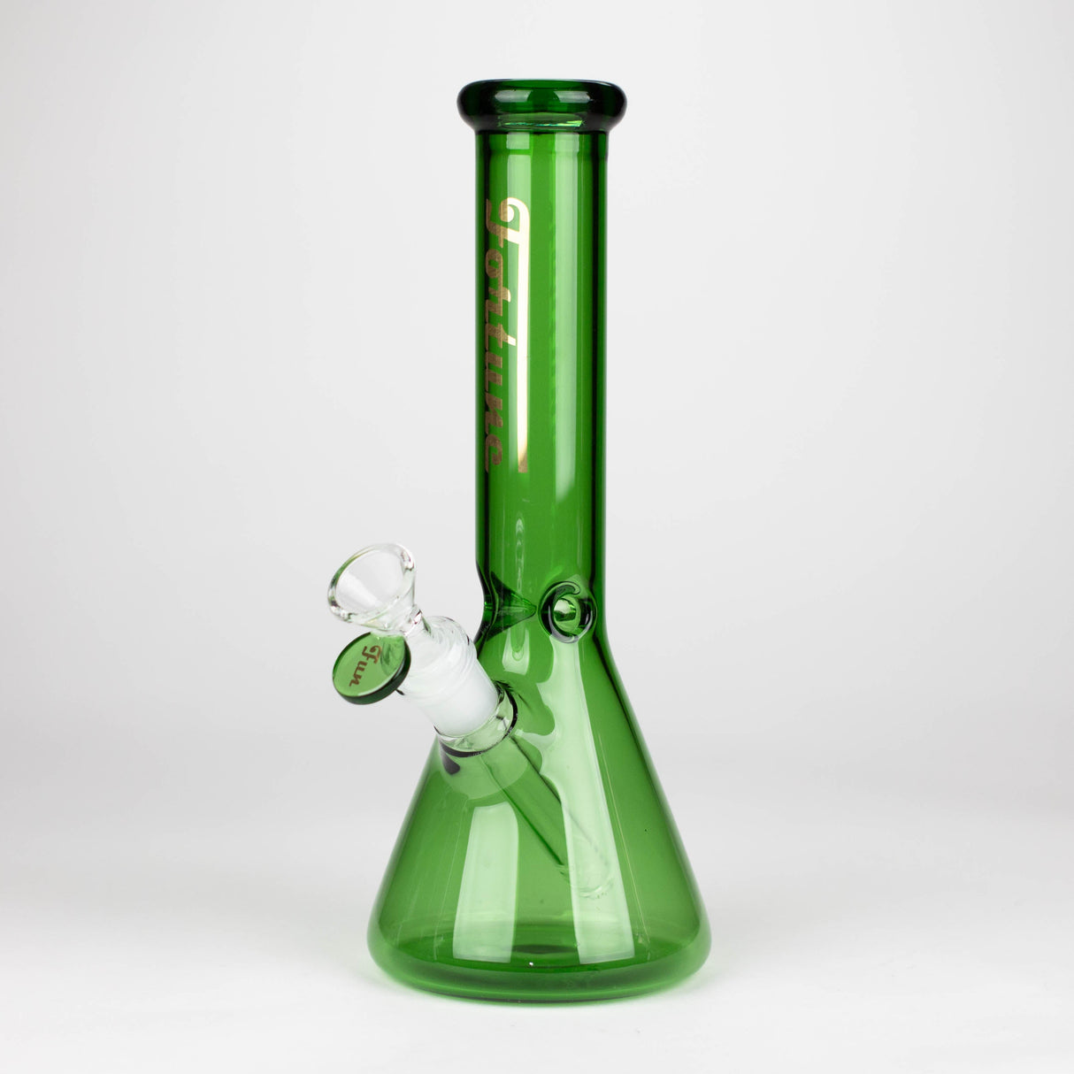 Fortune | 10" 4mm Coloured Glass Bong Assorted Colour Glass Bong Fortune Green