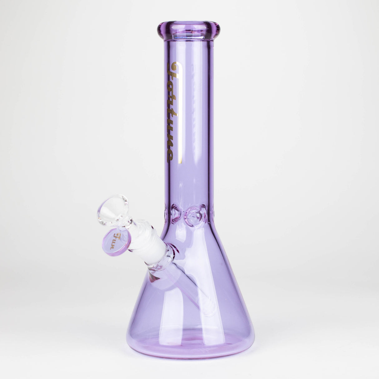 Fortune | 10" 4mm Coloured Glass Bong Assorted Colour Glass Bong Fortune Purple