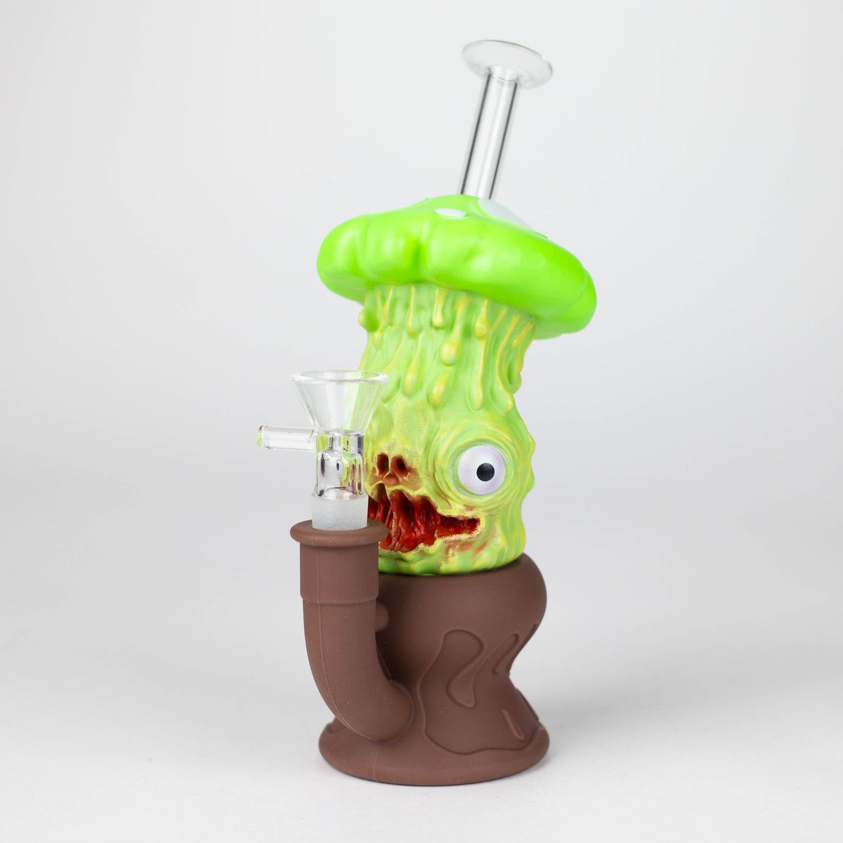 7.8" Vinyl Mushroom Monster Water Pipe Resin · Silicone · Plastic Bong YHS Smoke