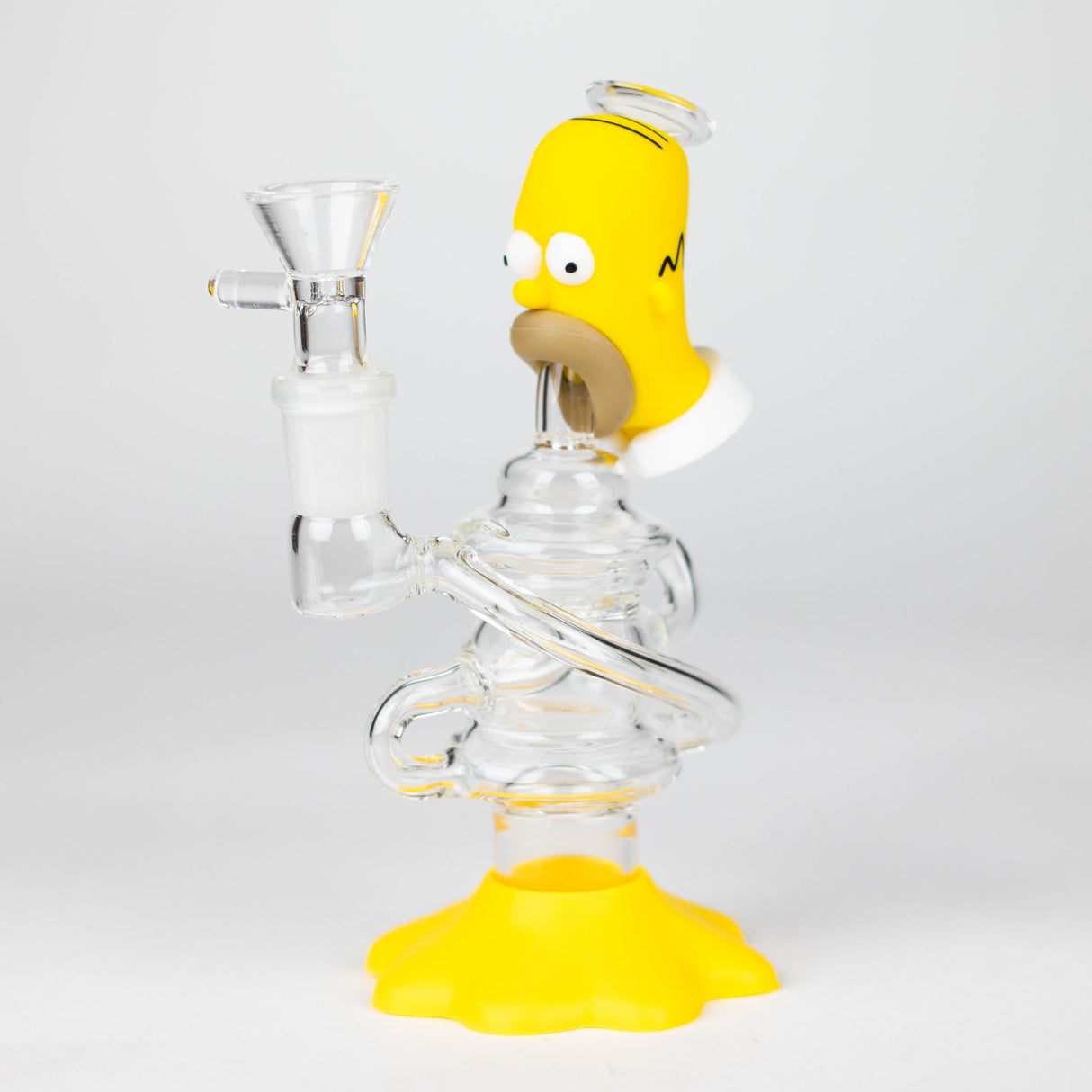 6.3" Cartoon Character Functional Glass Water Pipe Glass Bong YHS Smoke