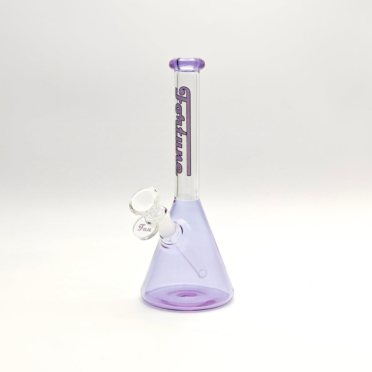 Fortune | 8" 4mm Coloured Bong Assorted Colour Glass Bong Fortune Purple