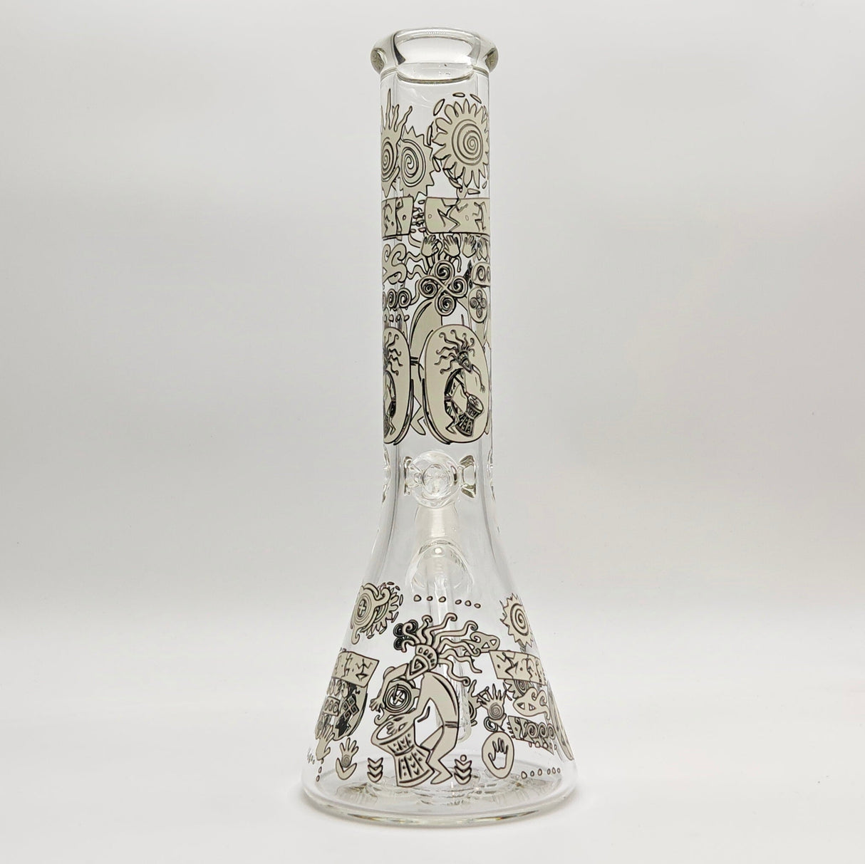 Glow in the dark 14" 7mm Egyptian Design Bong Glass Bong Super Supplys Inc