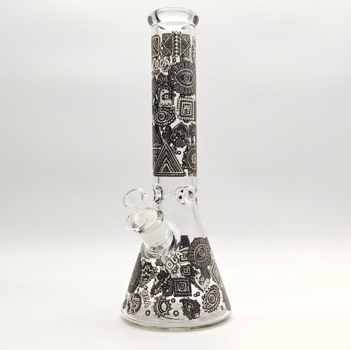 Glow in the dark 14" 7mm Egyptian Design Bong Glass Bong Super Supplys Inc Design D