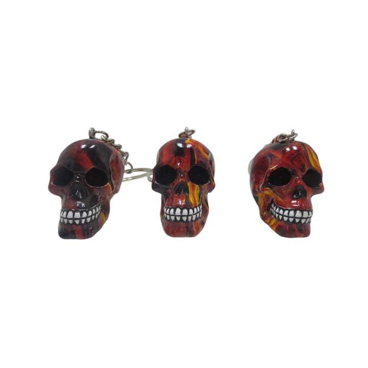 Resin With Water Transfer Printing Skull Key Chain-Assorted Gadget Super Supplys Inc Design R