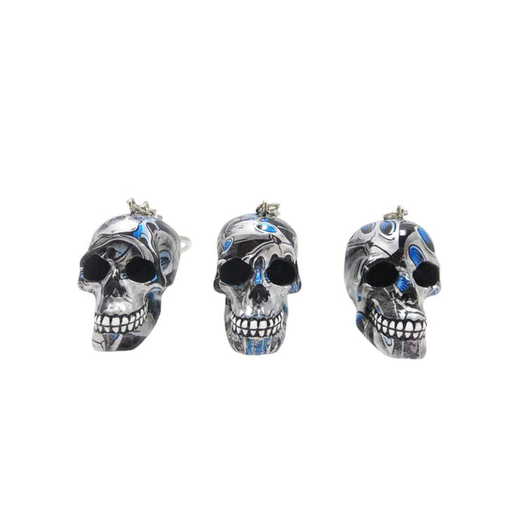 Resin With Water Transfer Printing Skull Key Chain-Assorted Gadget Super Supplys Inc Design L
