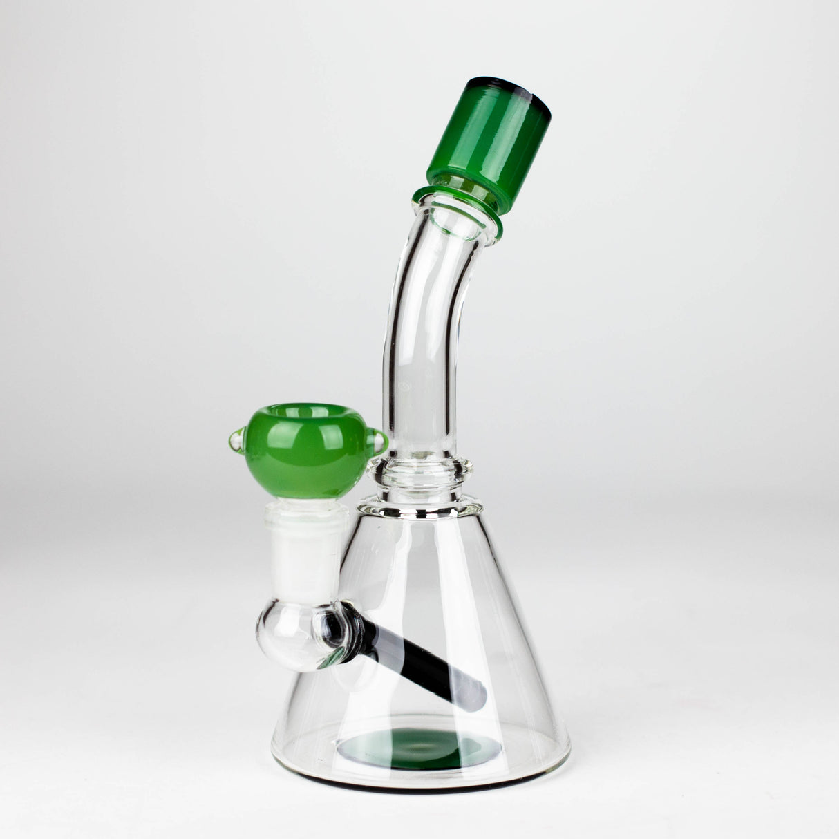 7" Bent neck fancy bong Glass Bong Bongzie Smokes Green