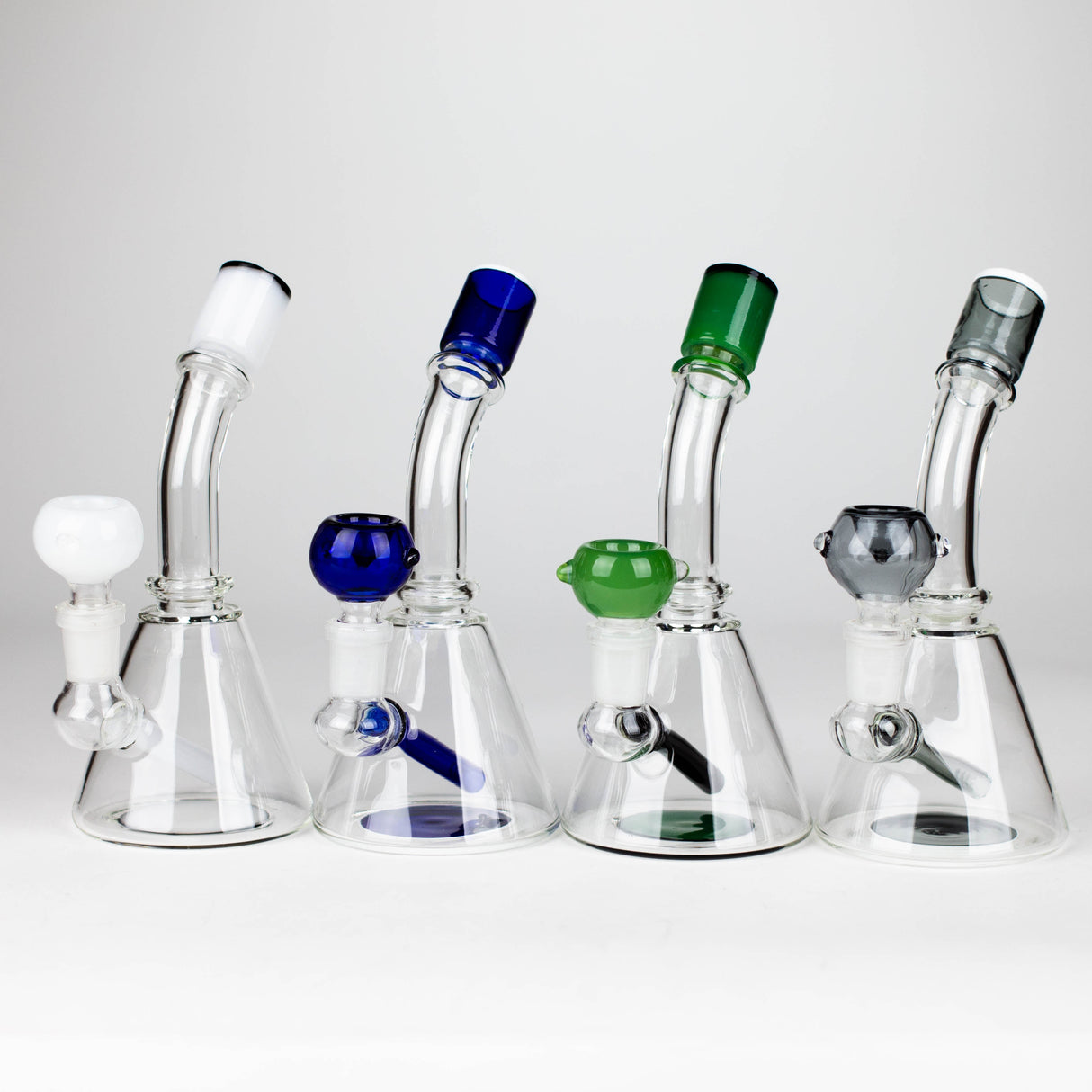 7" Bent neck fancy bong Glass Bong Bongzie Smokes