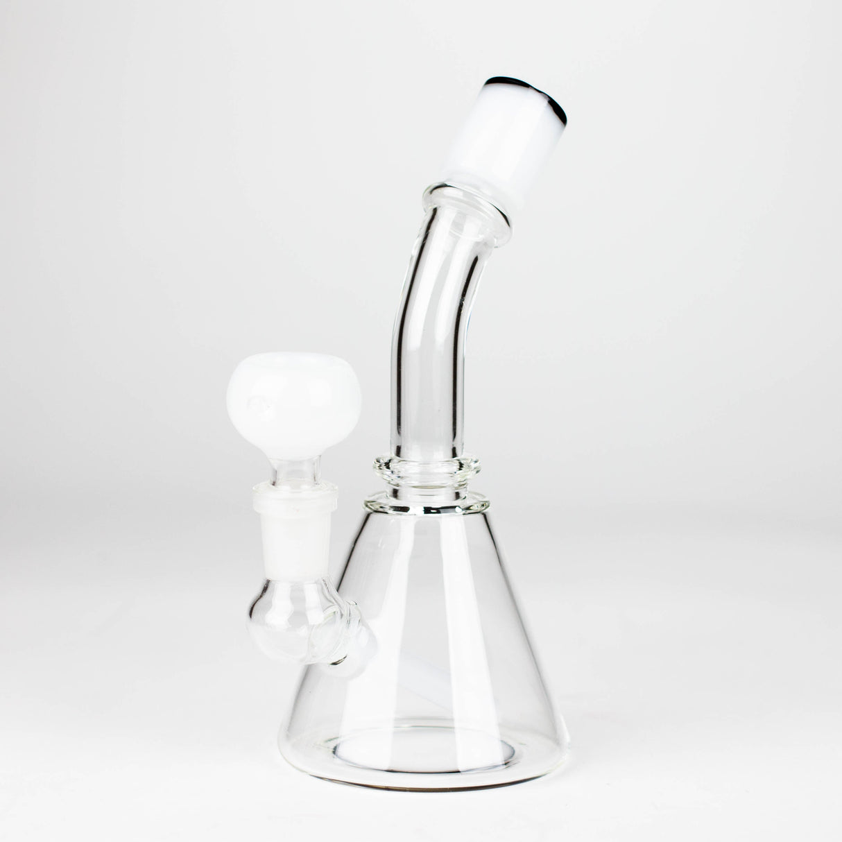 7" Bent neck fancy bong Glass Bong Bongzie Smokes White