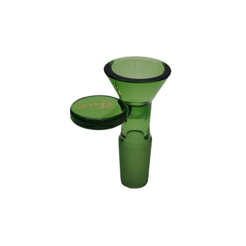 Fortune | Gold Logo Colorful 14mm Handle Bowl Bowl · Banger · Oil Burner Fortune Green