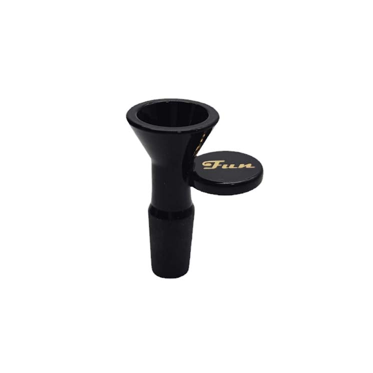 Fortune | Gold Logo Colorful 14mm Handle Bowl Bowl · Banger · Oil Burner Fortune Black