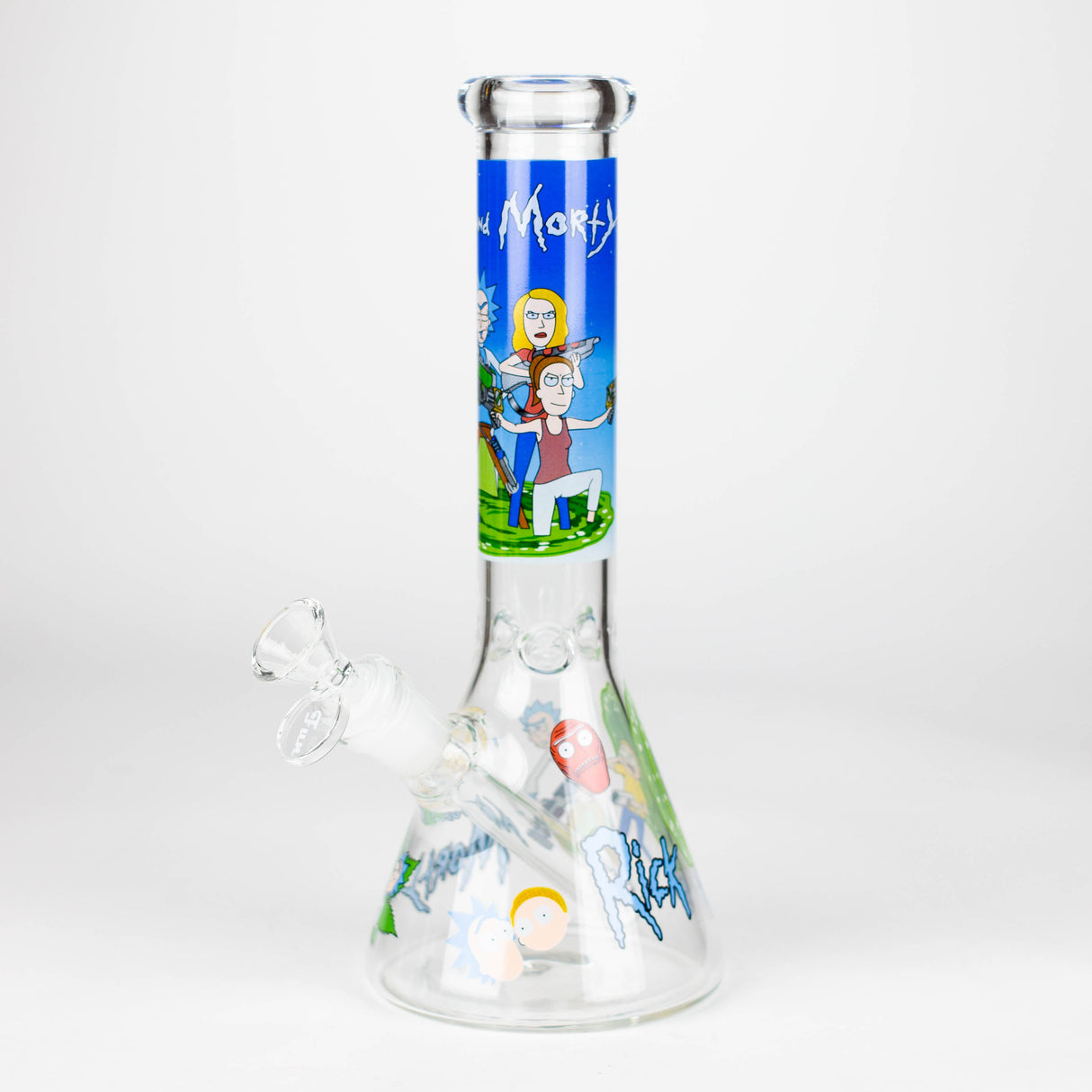 10" 4mm R&M Design Beaker Glass Bong Super Supplys Inc Design 05