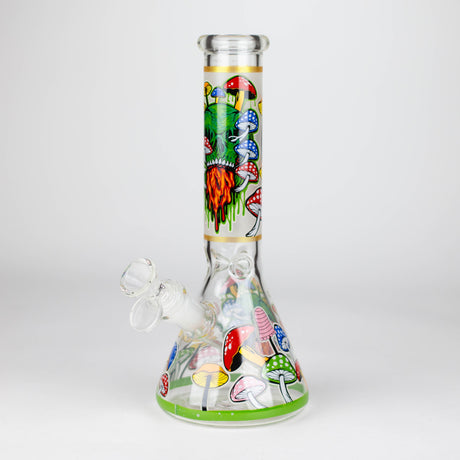 Z10" Glass Bong With The Nature Design Glass Bong 777 Smoke Mushroom