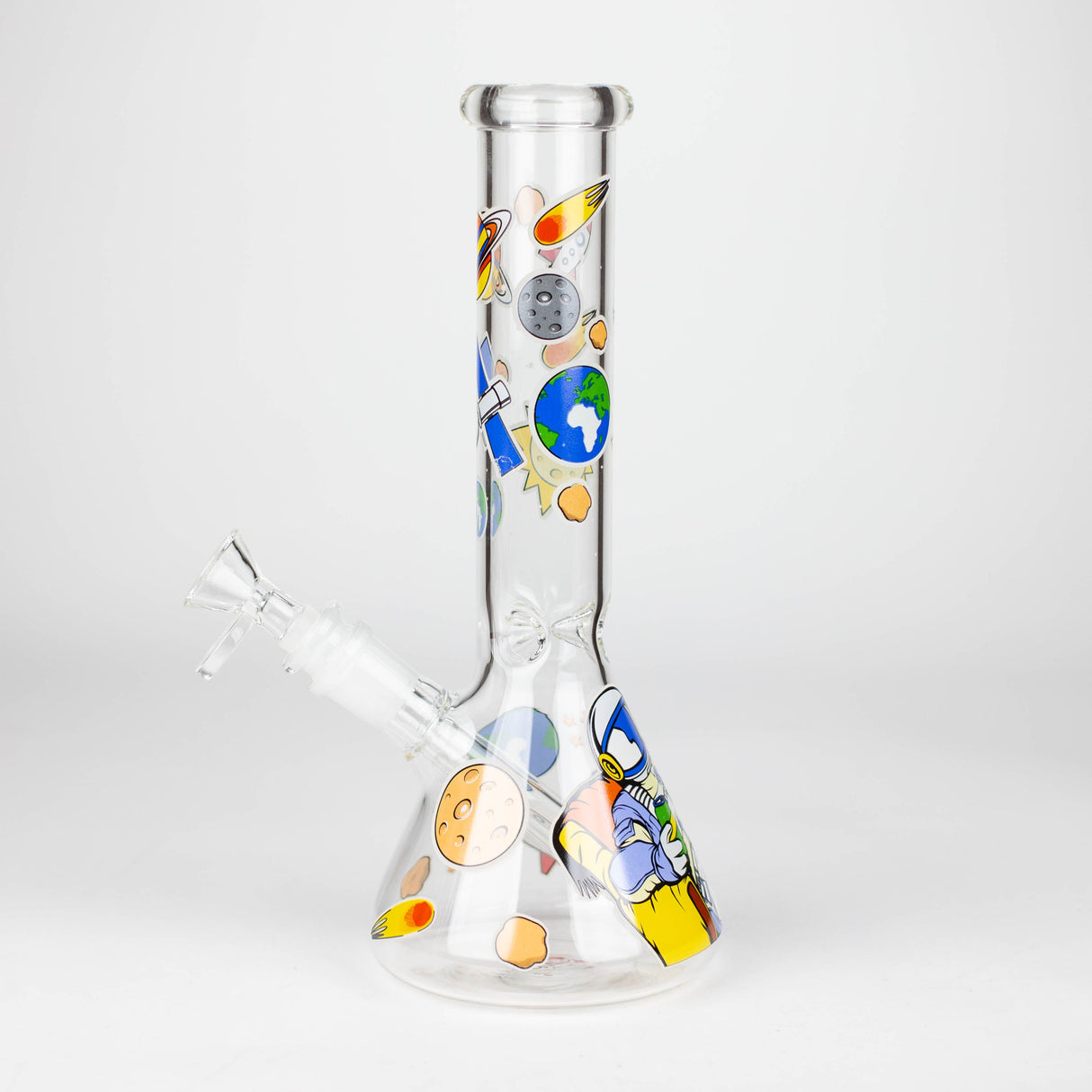 10" Glass Bong With The Astronaut Design Glass Bong 777 Smoke