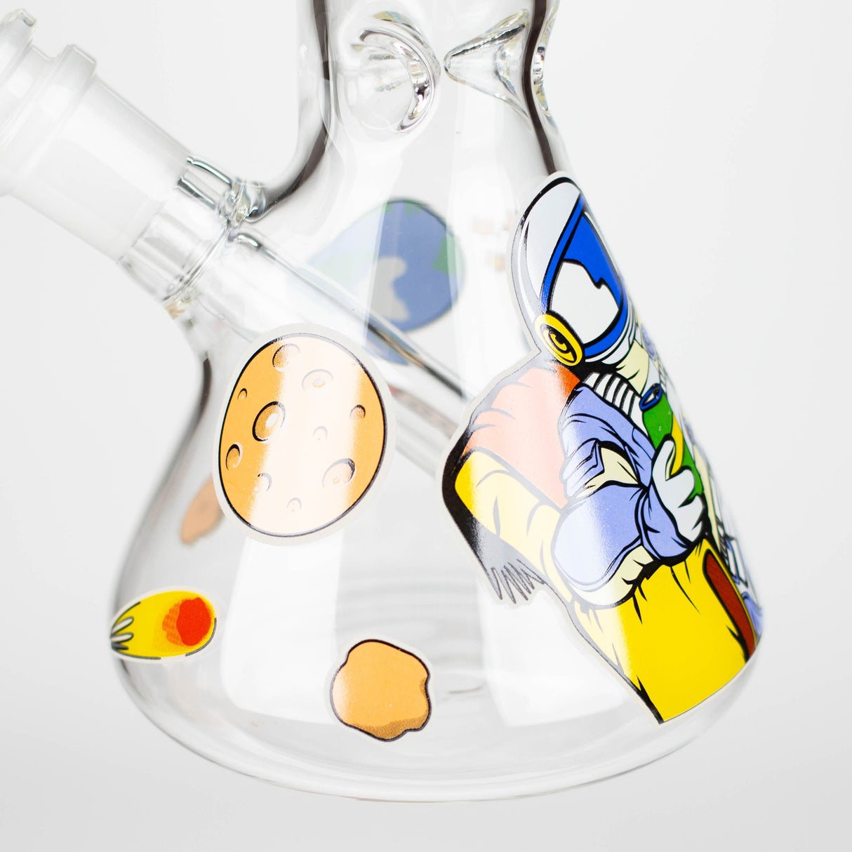 10" Glass Bong With The Astronaut Design Glass Bong 777 Smoke
