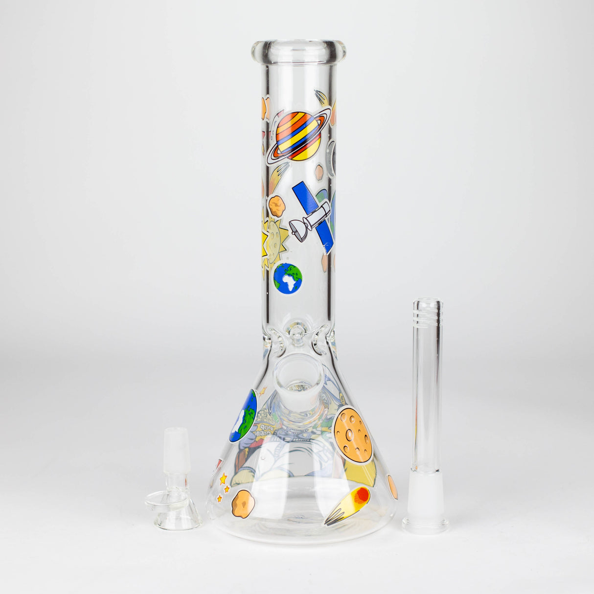 10" Glass Bong With The Astronaut Design Glass Bong 777 Smoke