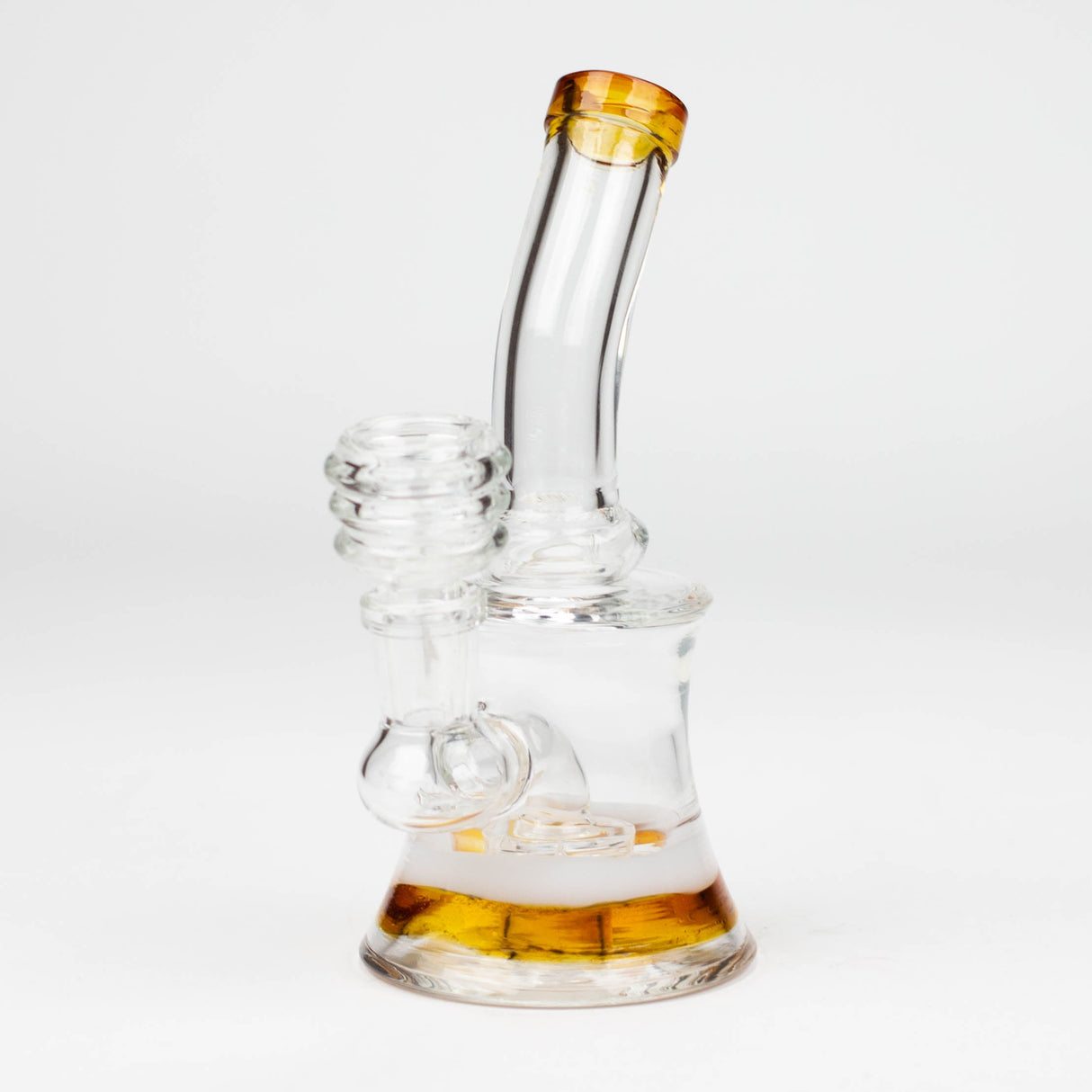 6.5" bent neck glass bong with diffuser Glass Bong Bongzie Smokes Yellow