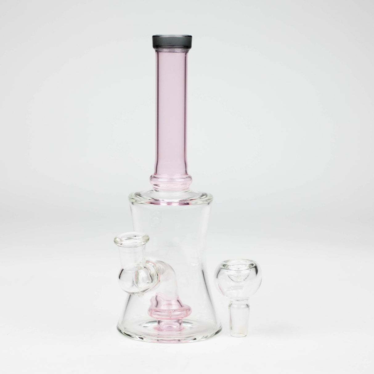 8" color tube glass bong with diffuser Glass Bong Bongzie Smokes Pink