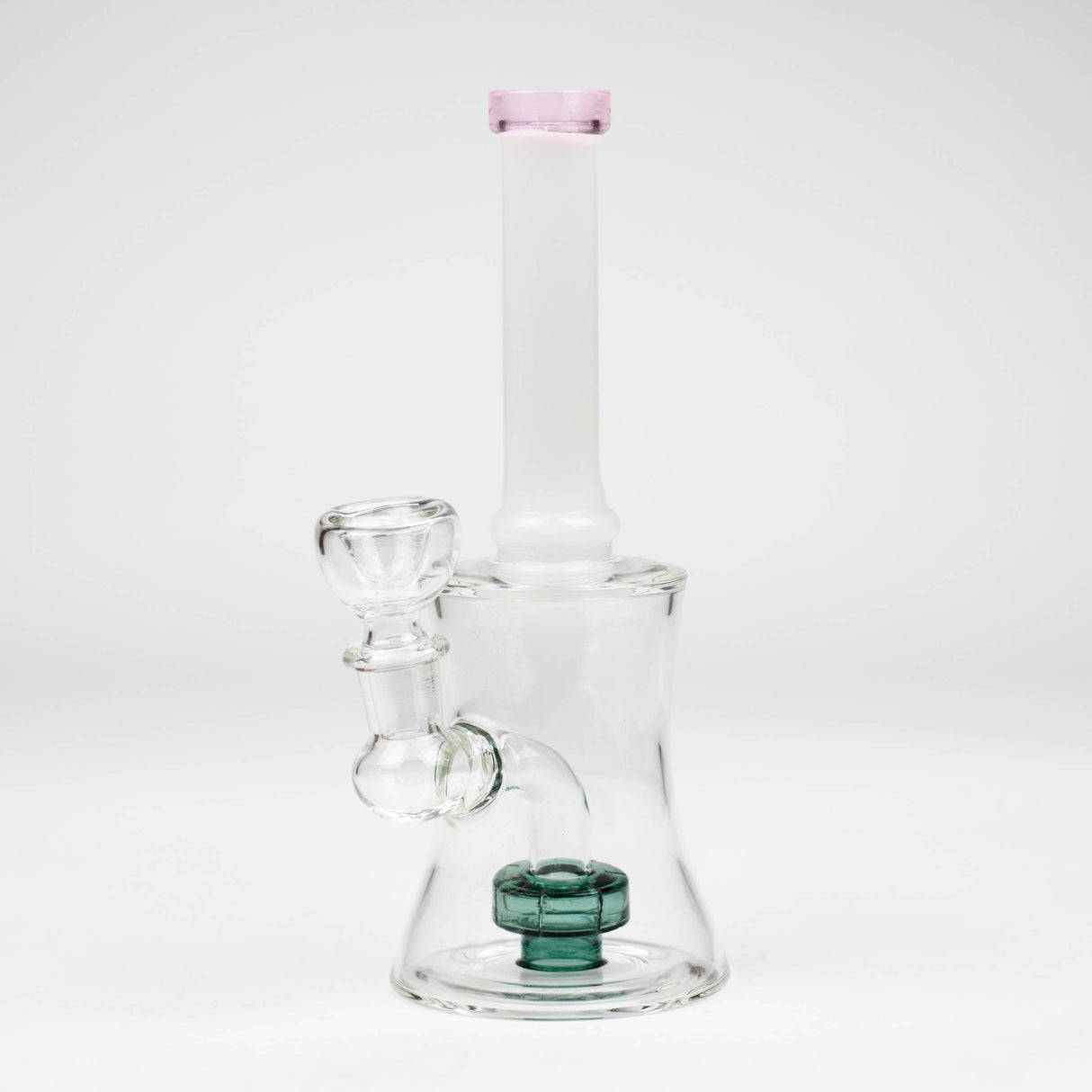 8" color tube glass bong with diffuser Glass Bong Bongzie Smokes White