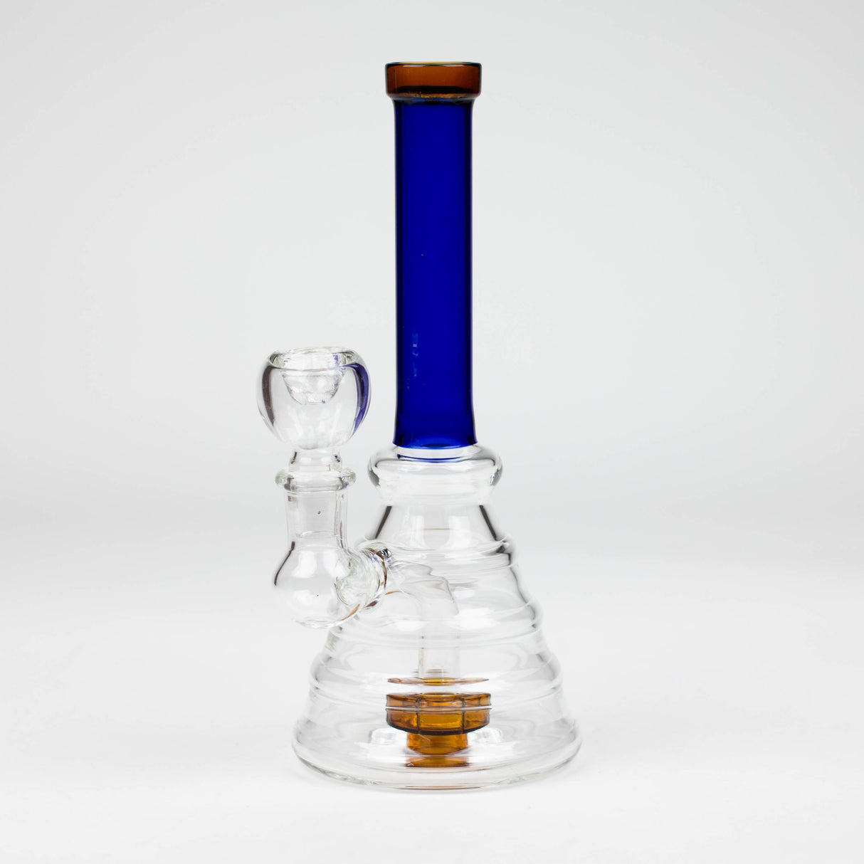8" color tube glass bong with diffuser Glass Bong Bongzie Smokes Blue