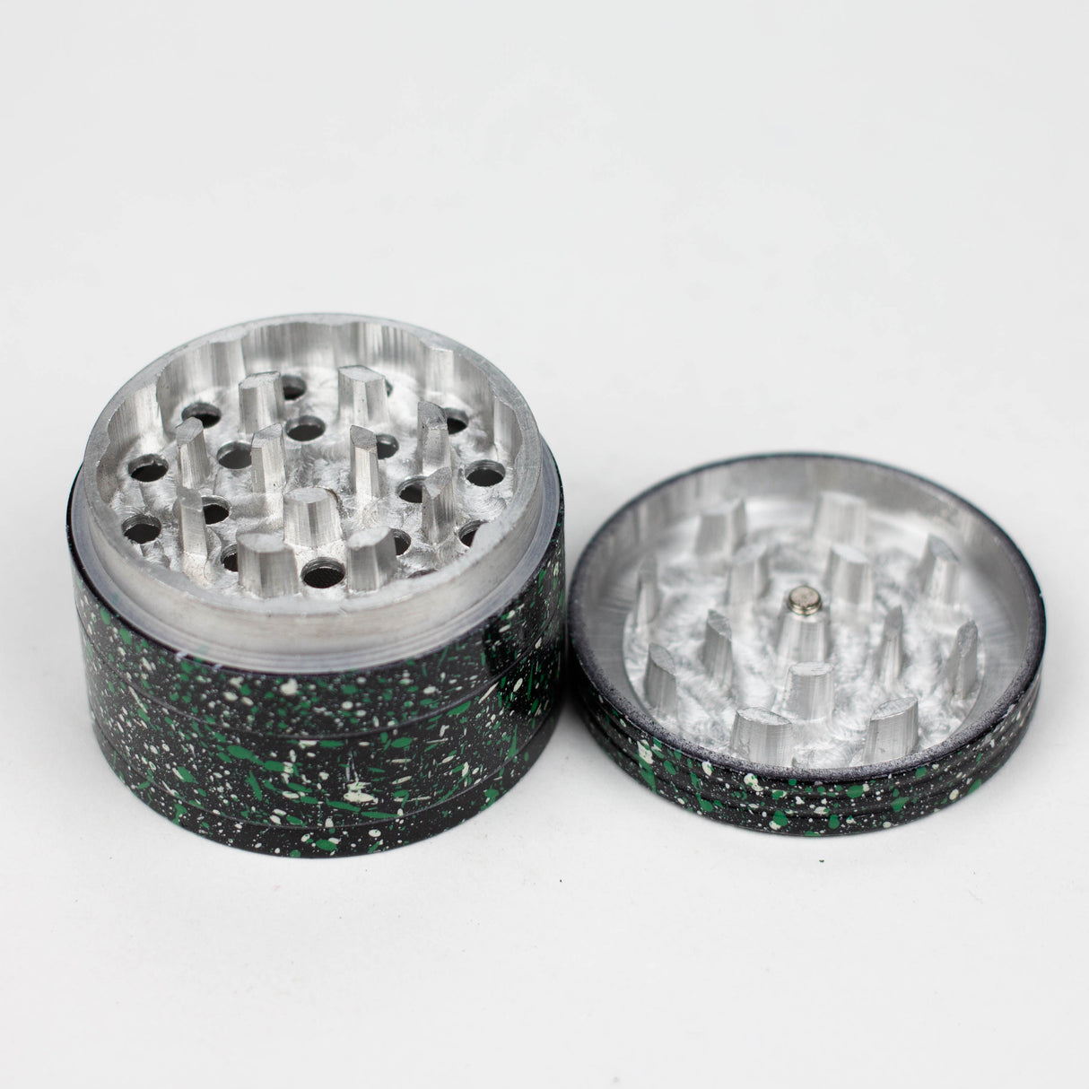 58mm 4 parts aluminium grinder pack of 12 Display Pack Bongzie Smokes