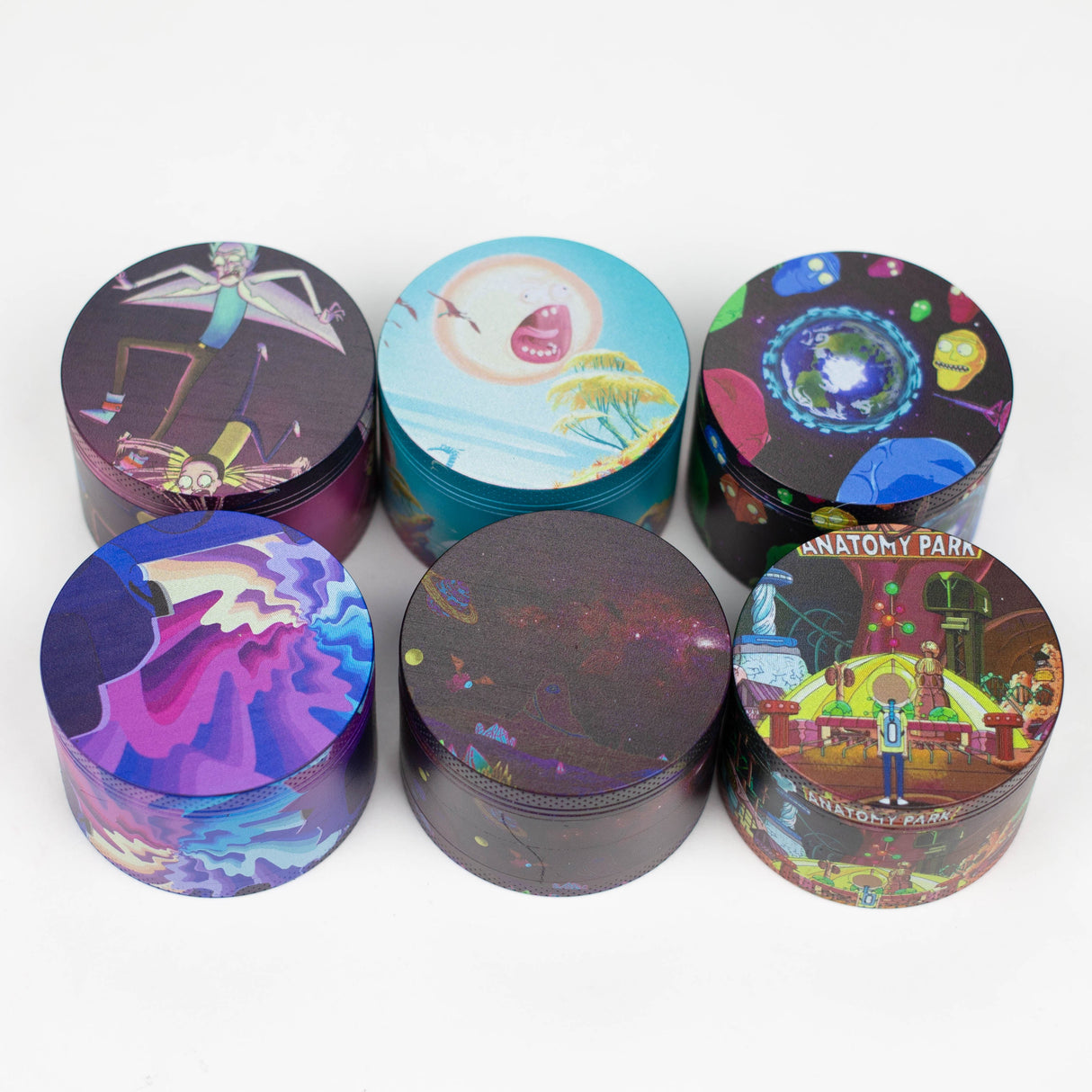 63*42mm 4 Layes R&M Design Metal Grinder Box Of 6 Display Pack Super Supplys Inc