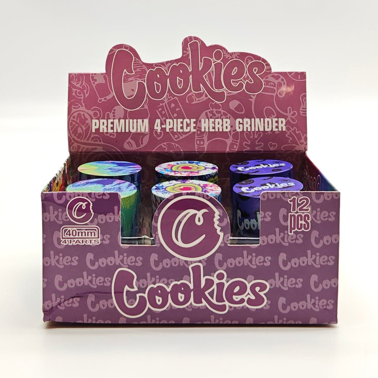 40*34mm 4 Layers C Design Metal Grinder Box Of 12 Display Pack Super Supplys Inc