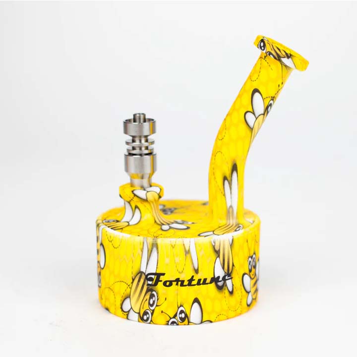 5" Silicone Hydrographic Dab Rig-Assorted Resin · Silicone Rig Fortune