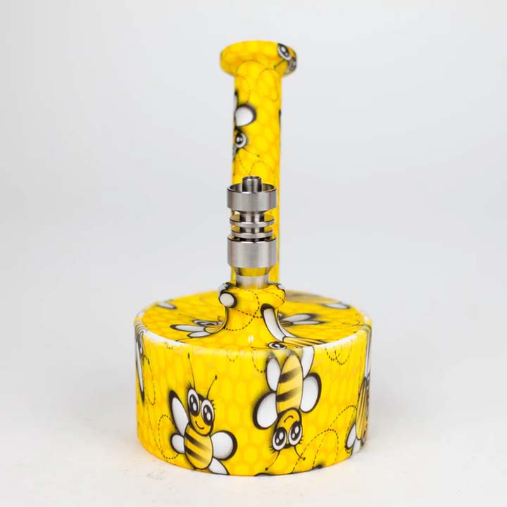 5" Silicone Hydrographic Dab Rig-Assorted Resin · Silicone Rig Fortune