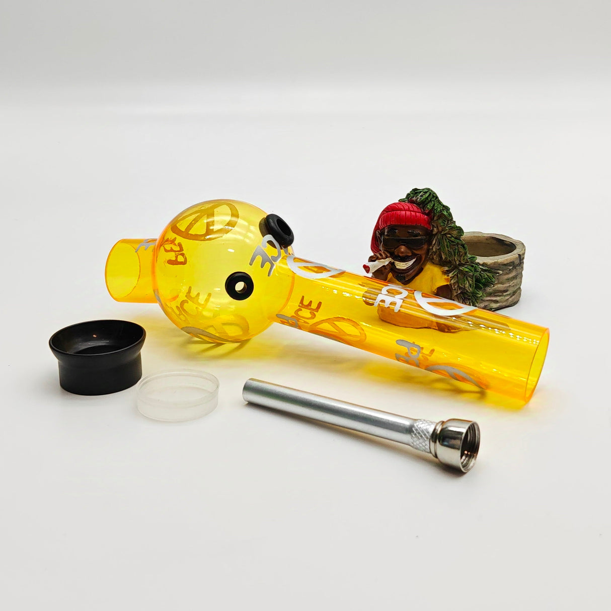 9" Acrylic Smoke-Man Water Pipe Assorted Colour Acrylic Bong Super Supplys Inc