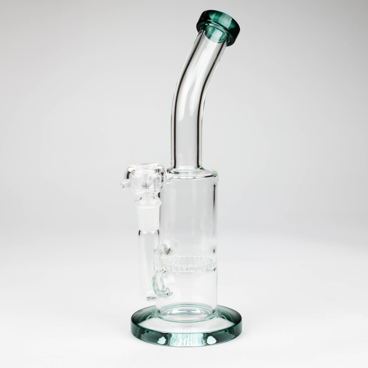 11" honeycomb glass water pipe Glass Bong Bongzie Smokes Green (Teal)