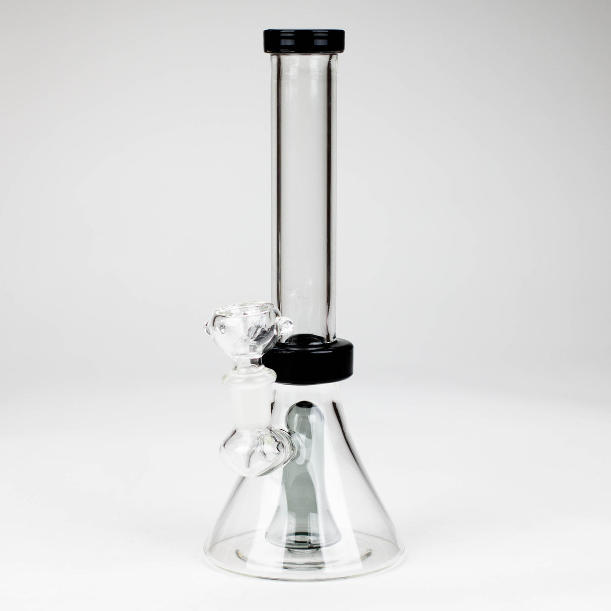 9" Beaker bong with difuser Glass Bong Bongzie Smokes Black
