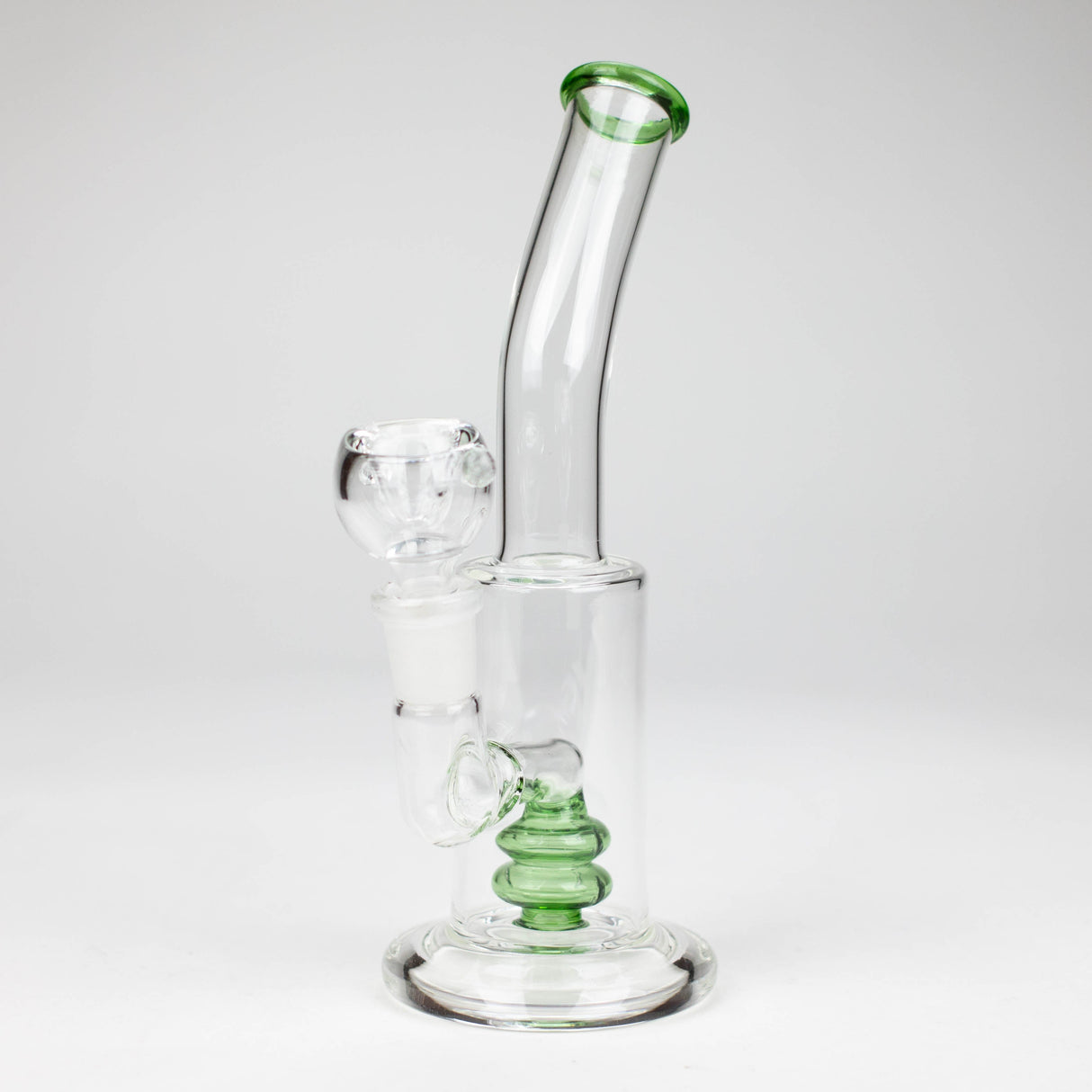 7.5" bent neck glass bong Glass Bong Bongzie Smokes Green