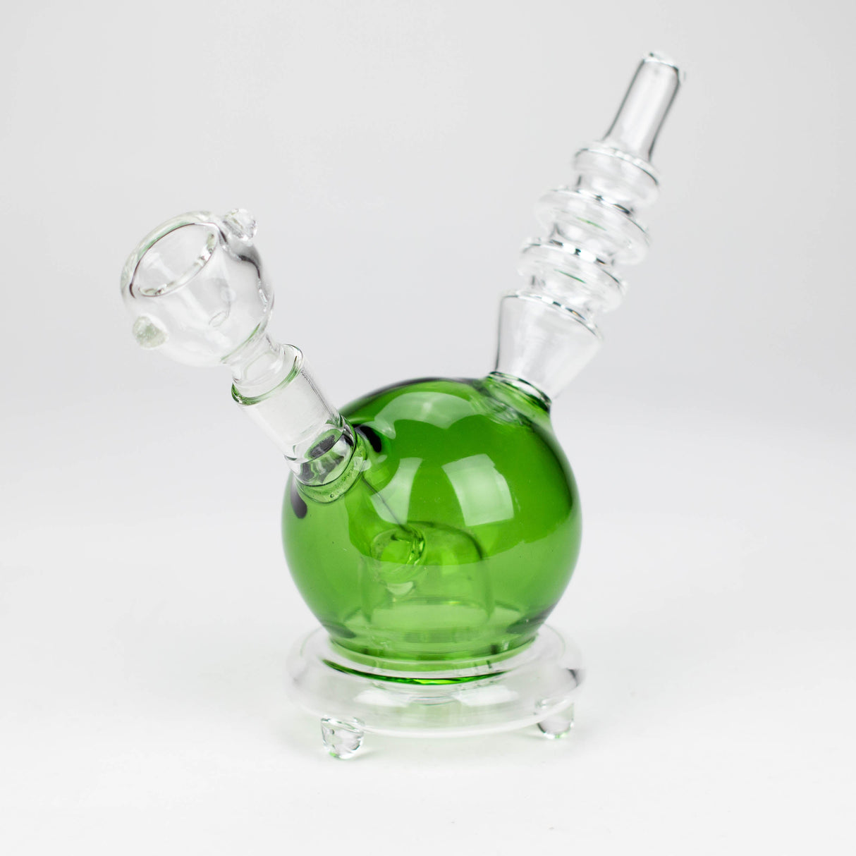 6" Apple glass water bong Glass Bong Bongzie Smokes Green