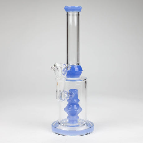 10" color accented glass water bong with diffuser Glass Bong Bongzie Smokes Blue