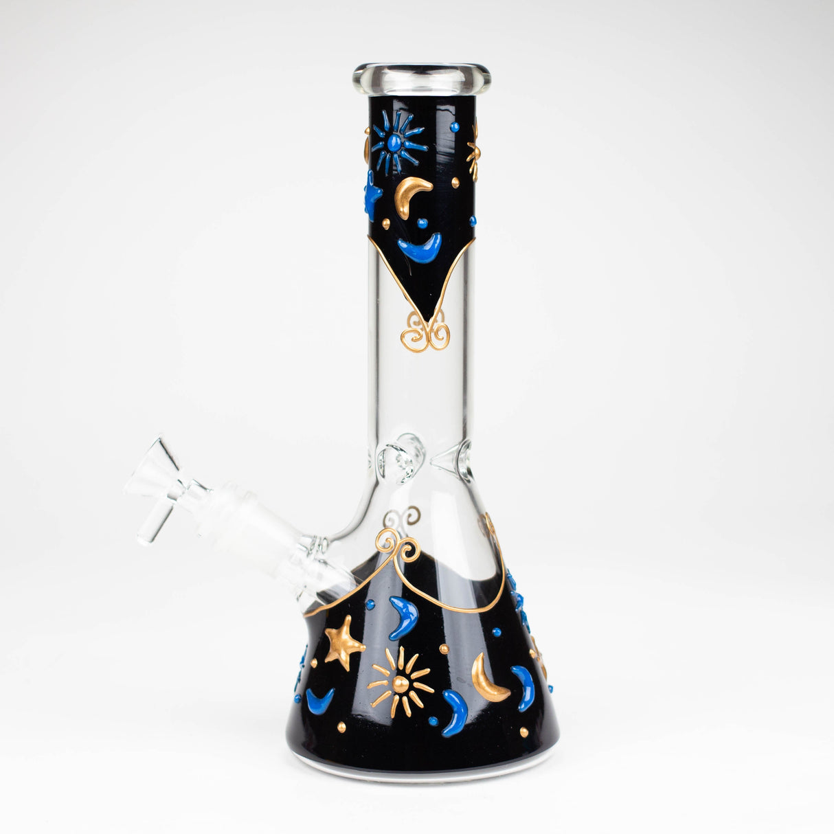 Z10" 3D Glass Bong With The Sky Design Glass Bong 777 Smoke